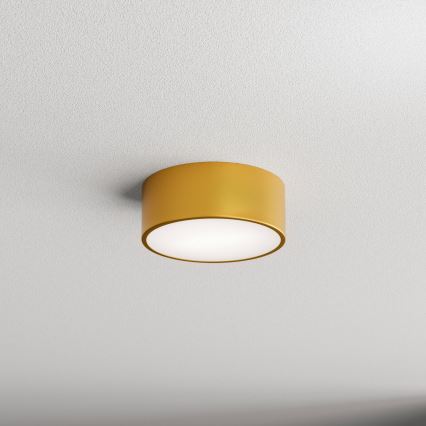 Plafonnier de salle de bains CLEO avec détecteur — 1xE27/24W/230V, Ø 20 cm, IP54, finition dorée
