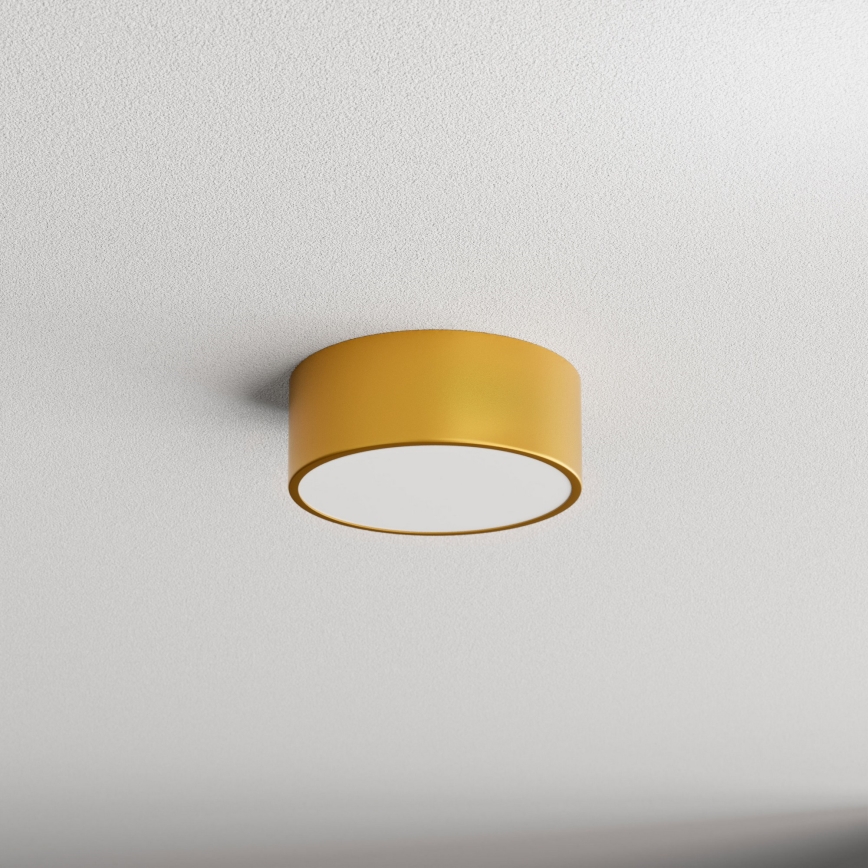 Plafonnier de salle de bains CLEO avec détecteur — 1xE27/24W/230V, Ø 20 cm, IP54, finition dorée