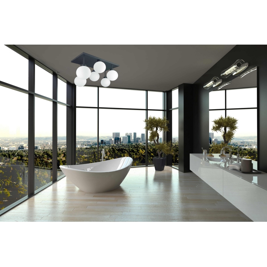 Plafonnier DEA 6xE14/60W/230V noir/blanc