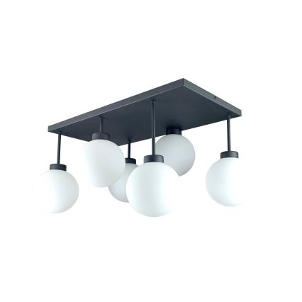 Plafonnier DEA 6xE14/60W/230V noir/blanc