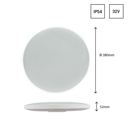 Plafonnier d'extérieur NYMPHEA LED/32W/230V IP54 6000K