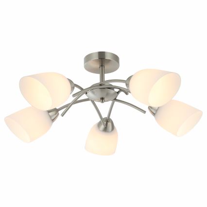 Plafonnier DONNA 5xE27/60W/230V nickel