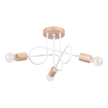 Plafonnier EMBER 3xE27/15W/230V blanc/beige/hêtre