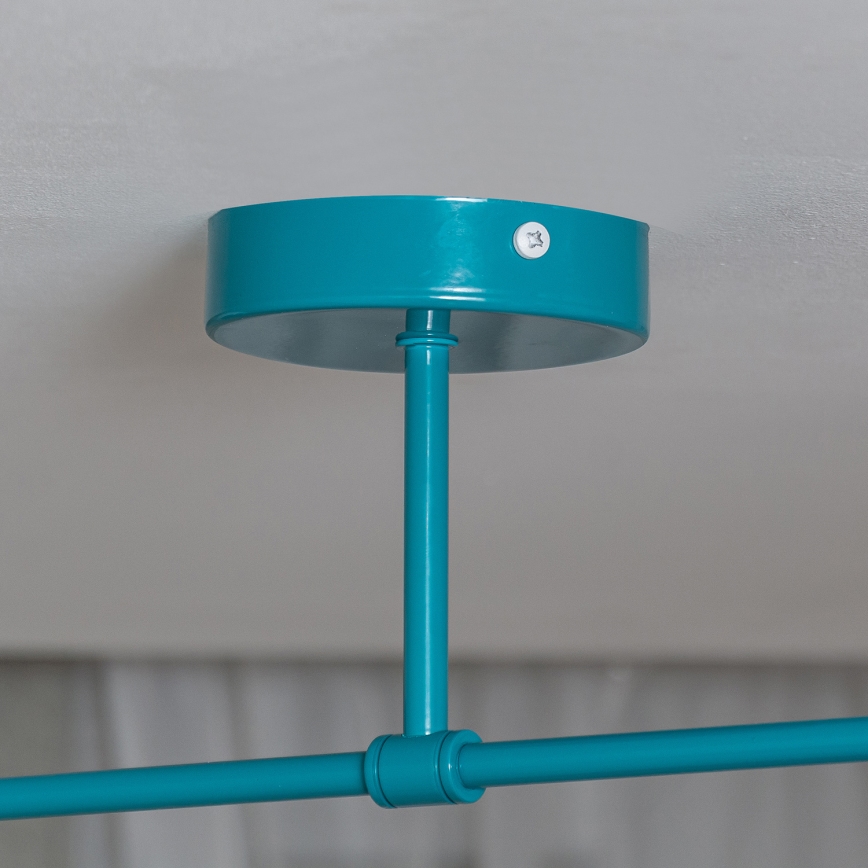 Plafonnier en applique MOON 2xE27/15W/230V turquoise