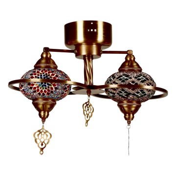 Plafonnier en applique YENI 2xE27/40W/230V, finition bronze