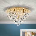 Plafonnier en cristal CELESTE 6xG9/40W/230V d. 45 cm doré