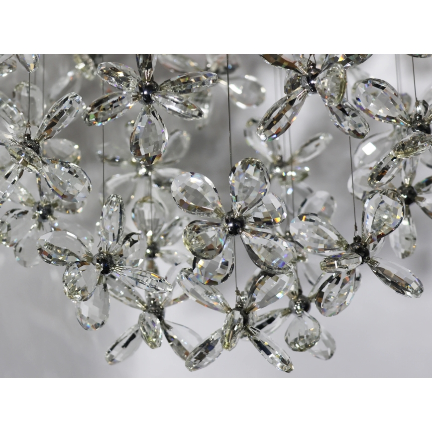Plafonnier en cristal LED SAMOA LED/30W/230V Ø 40 cm chrome brillant + télécommande