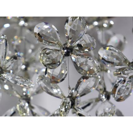 Plafonnier en cristal LED SAMOA LED/30W/230V Ø 40 cm chrome brillant + télécommande