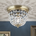 Plafonnier en cristal PLAFOND 1xE27/40W/230V d. 26 cm bronze