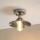 Plafonnier en saillie TRISH 1xE27/15W/230V chrome brillant/noir fumé