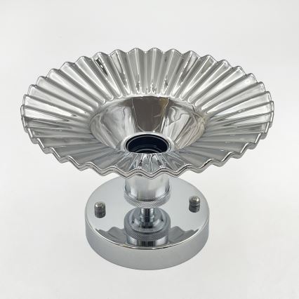 Plafonnier en saillie TRISH 1xE27/15W/230V chrome brillant/noir fumé