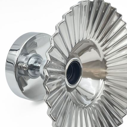 Plafonnier en saillie TRISH 1xE27/15W/230V chrome brillant/noir fumé