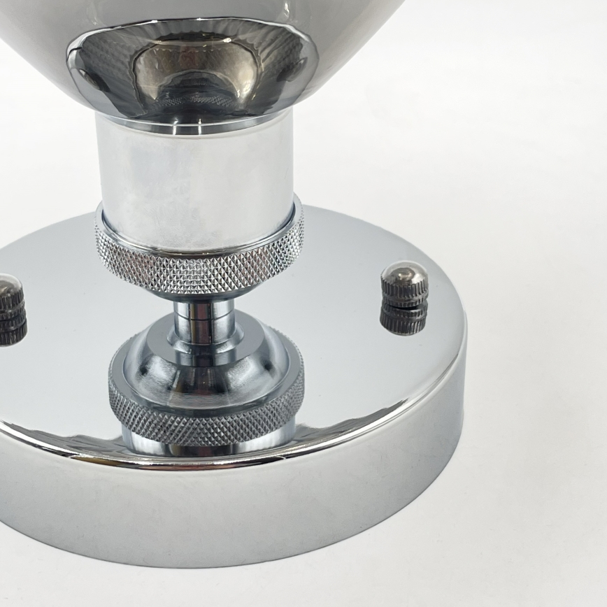 Plafonnier en saillie TRISH 1xE27/15W/230V chrome brillant/noir fumé