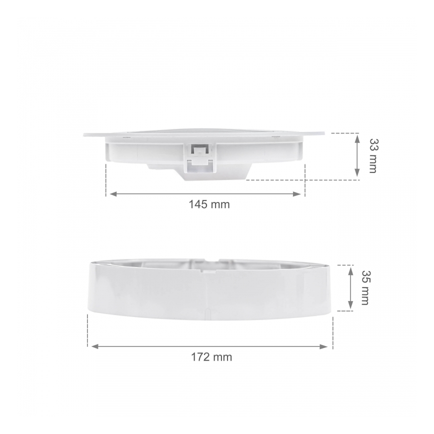 Plafonnier encastré LED ALGINE 2 en 1 LED/12W/230V 4000K blanc