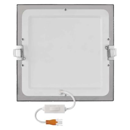 Plafonnier encastré LED NEXXO LED/18W/230V 3000/3500/4000K argenté 22,5x22,5 cm