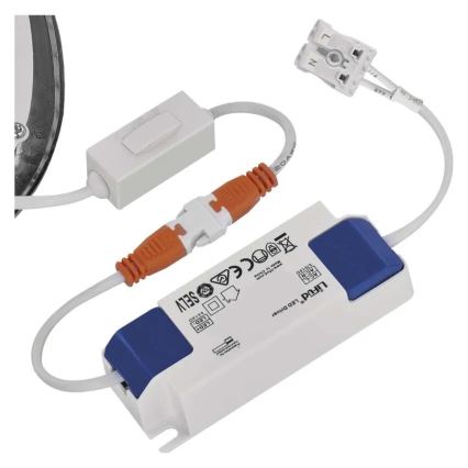 Plafonnier encastré NEXXO LED/7W/230V 3000/3500/4000K argenté Ø 12 cm