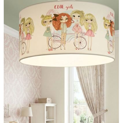 Plafonnier enfant GIRLS VIBES 1xE27/60W/230V Ø 40 cm pour filles