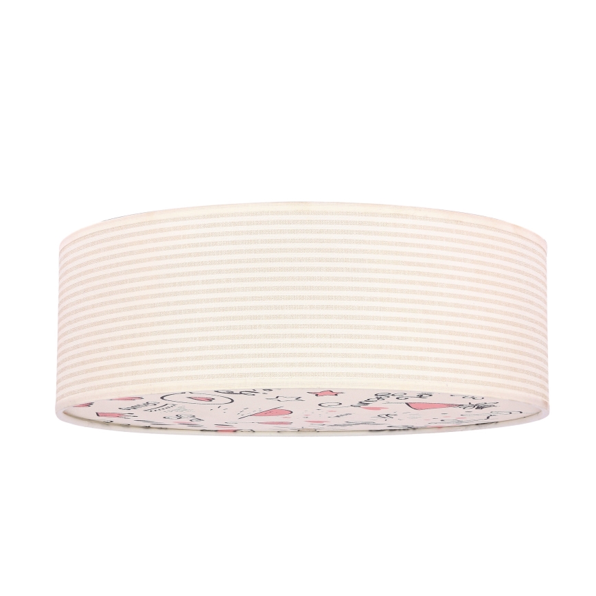 Plafonnier enfant KIDDY 2xE27/40W/230V beige/rose