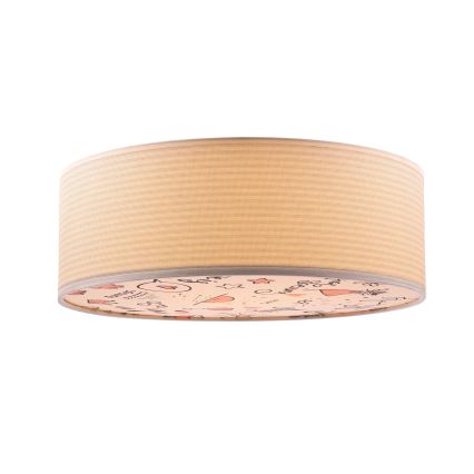 Plafonnier enfant KIDDY 2xE27/40W/230V beige/rose