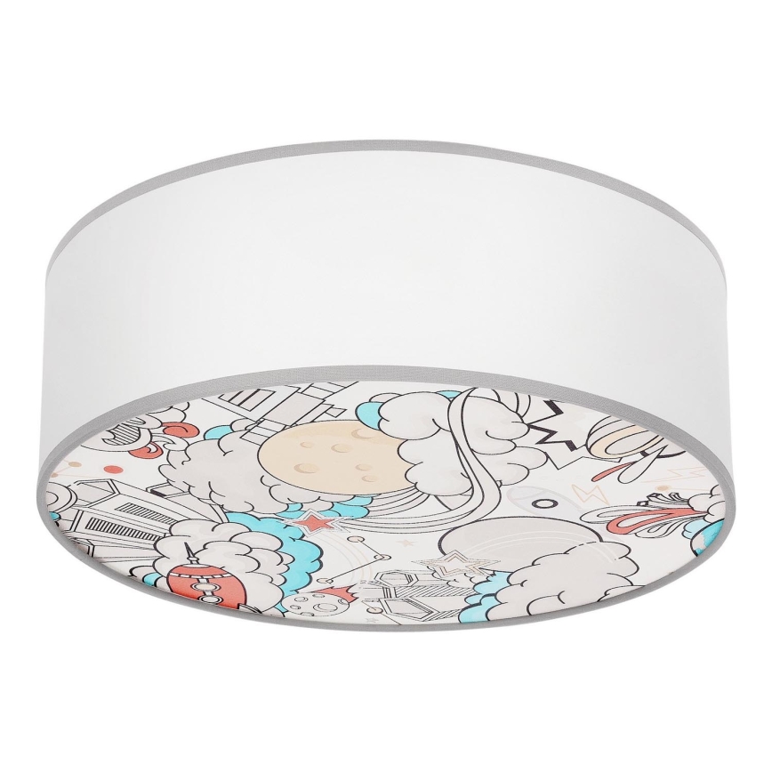 Plafonnier enfant KIDDY 2xE27/40W/230V blanc/beige