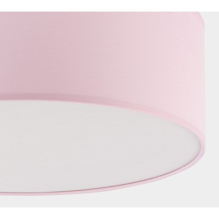 Plafonnier enfant RONDO KIDS 4xE27/15W/230V rose