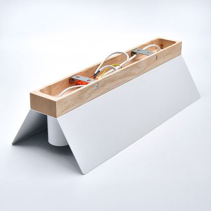 Plafonnier ESME 3xE27/15W/230V blanc/chêne