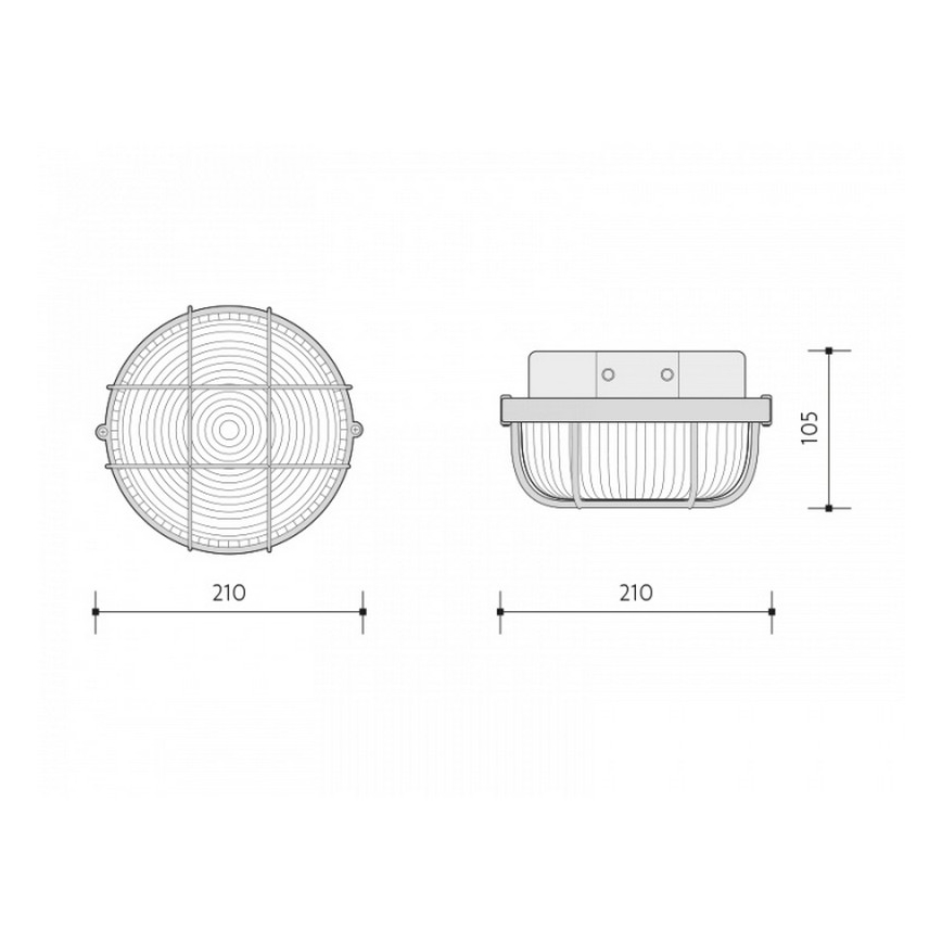 Plafonnier extérieur 1xE27/100W/230V