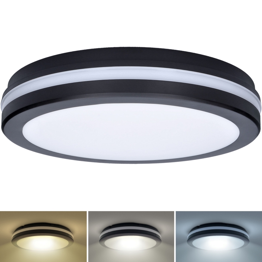 Plafonnier extérieur à intensité variable LED/18W/22W/26W/230V 3000/4000/6500K IP65 noir