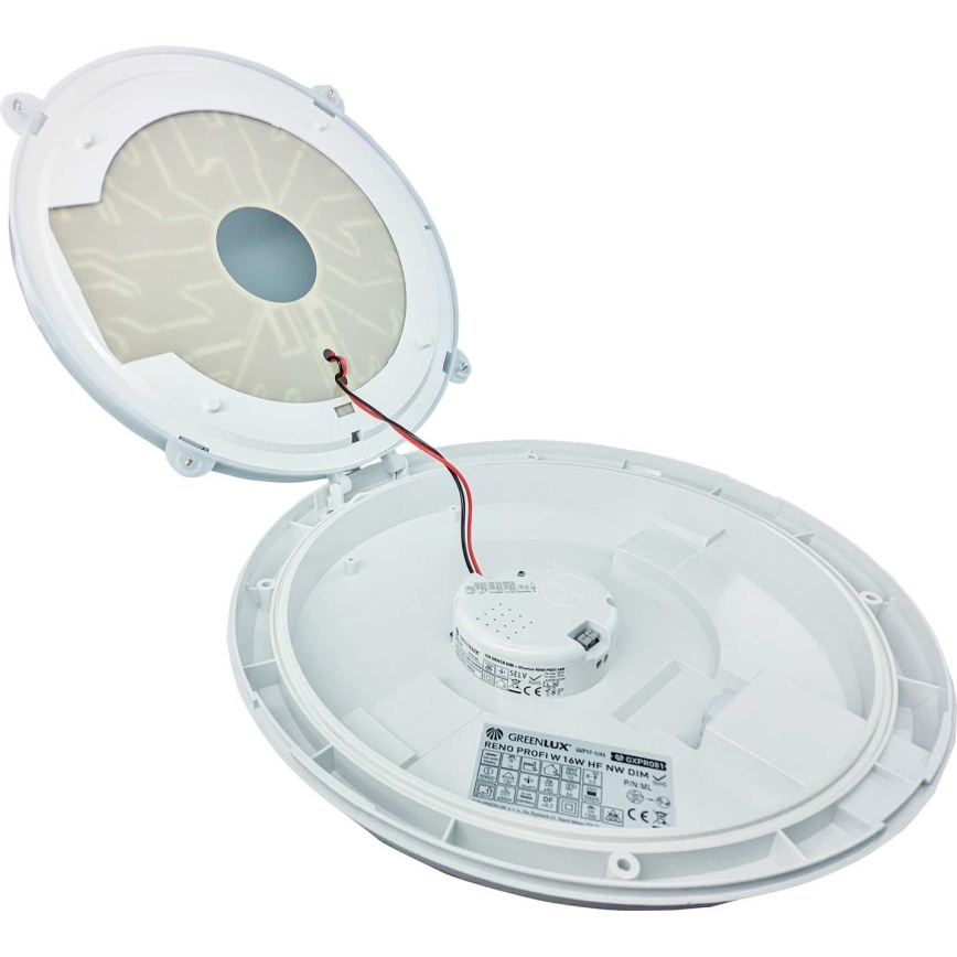 Plafonnier extérieur avec détecteur RENO LED/16W/230V IP66 blanc
