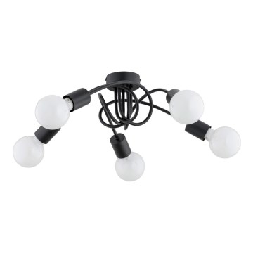 Plafonnier FARTA 5xE27/60W/230V noir