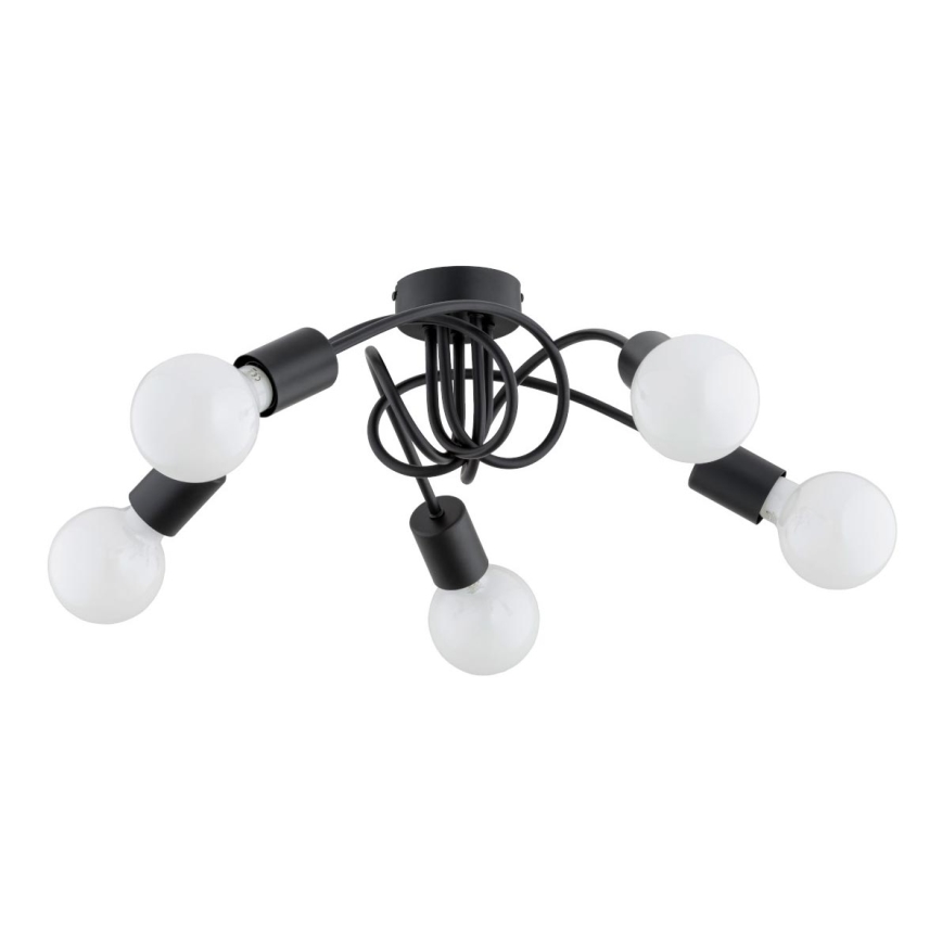Plafonnier FARTA 5xE27/60W/230V noir