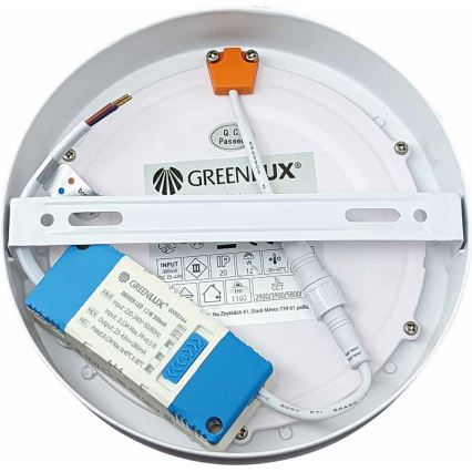 Plafonnier FENIX LED/12W/230V 2900/3900/5800K d. 16,8 cm blanc