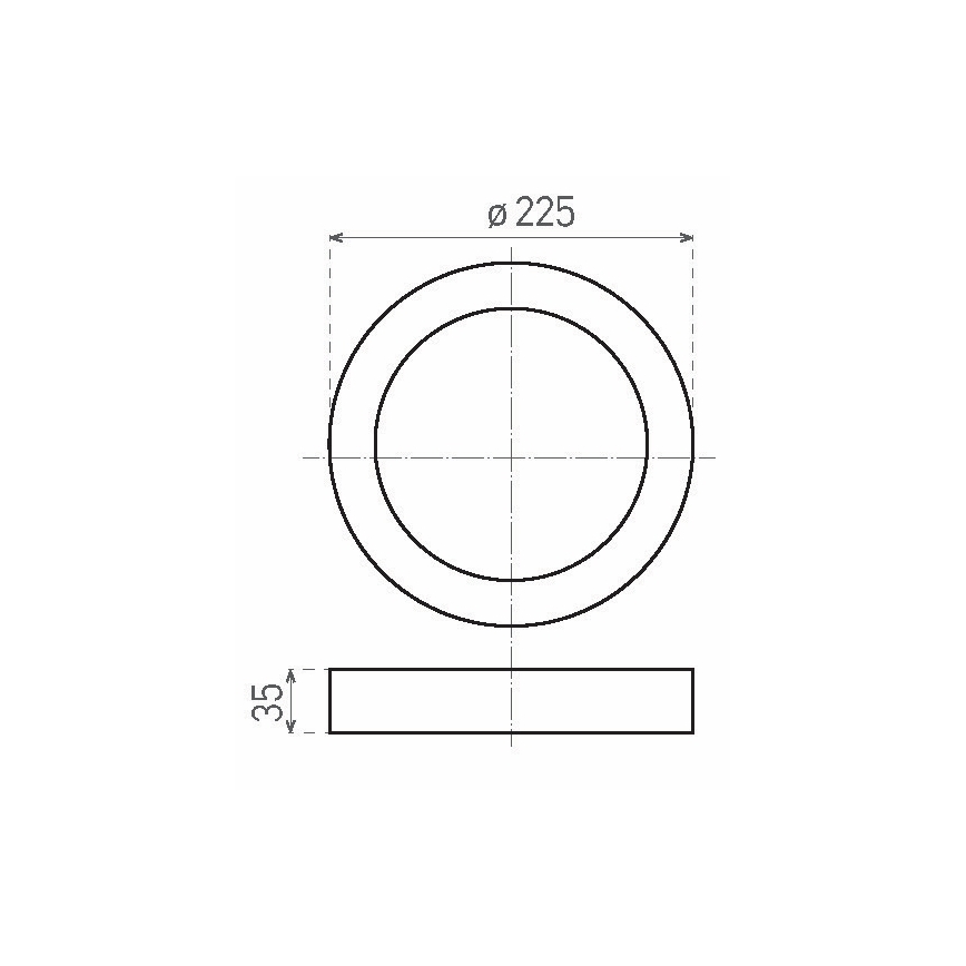 Plafonnier FENIX LED/18W/230V 2800K d. 22,5 cm