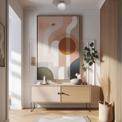 Plafonnier FLAT 1xE27/15W/230V Ø 35 cm beige