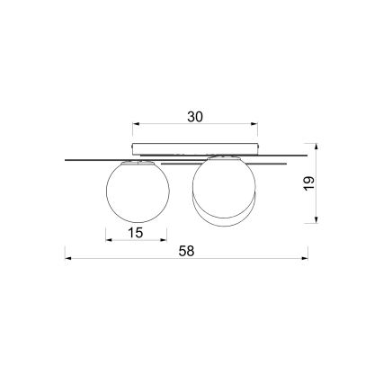 Plafonnier FLAT 3xE27/15W/230V 55x60 cm noir