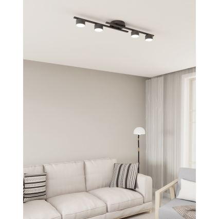 Plafonnier FRAGMENT 4xGX53/12W/230V noir