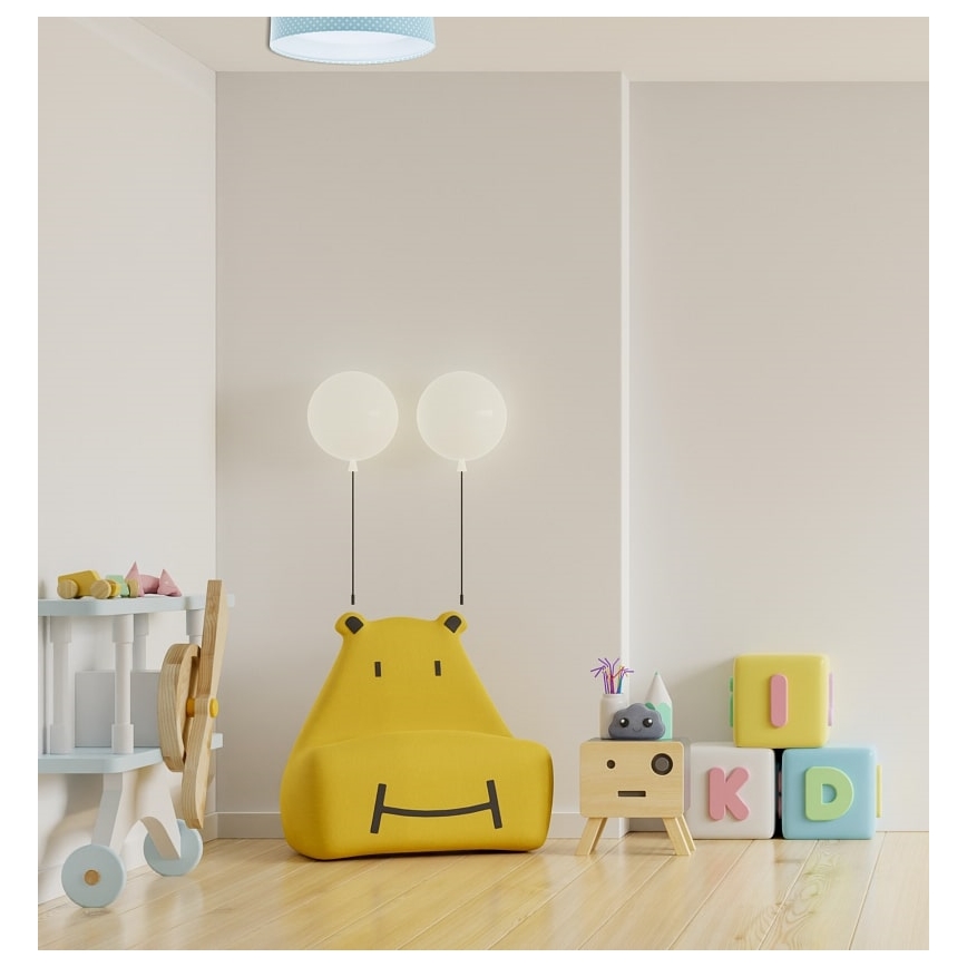 Plafonnier enfant GALAXY KIDS LED/24W/230V points turquoise/blanc