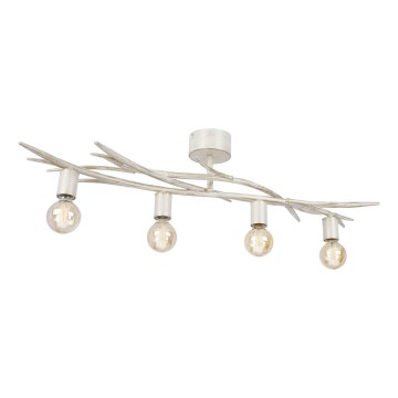 Plafonnier GARNISH 4xE27/15W/230V blanc/patine
