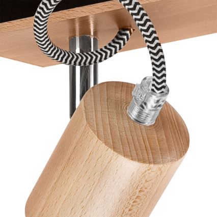 Plafonnier GUSTAVO 3xE27/60W/230V hêtre