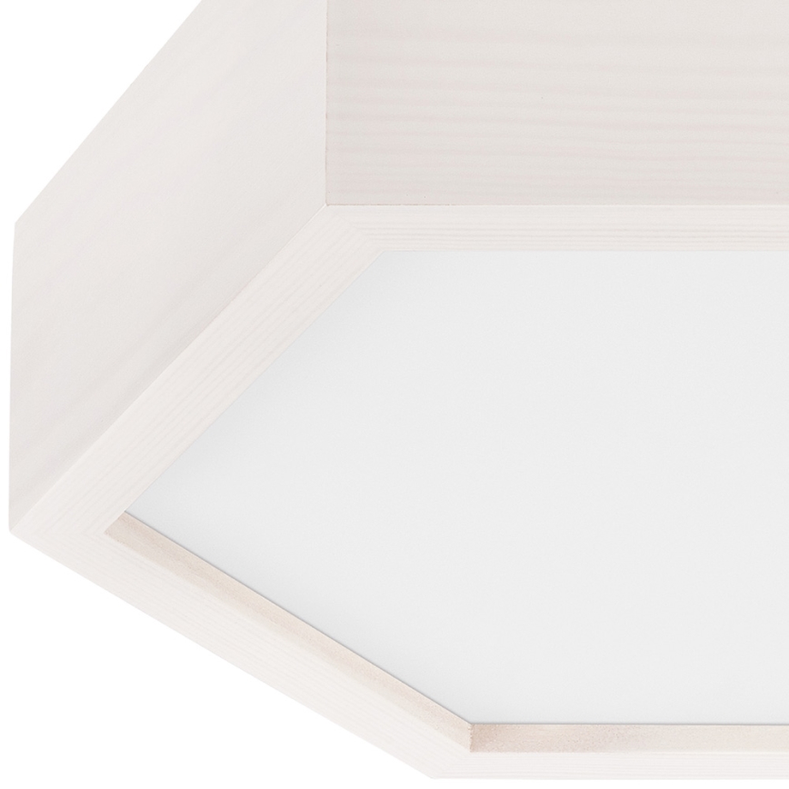 Plafonnier HEX 1xE27/60W/230V d. 32 cm pin blanc