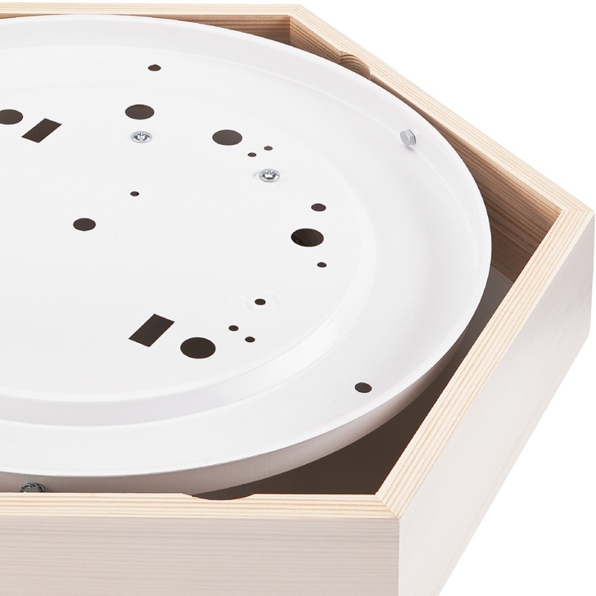 Plafonnier HEX 2xE27/60W/230V d. 43 cm pin blanc