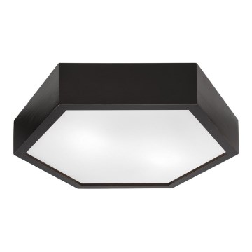 Plafonnier HEX 2xE27/60W/230V d. 43 cm pin wenge