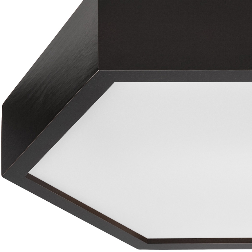 Plafonnier HEX 2xE27/60W/230V d. 43 cm pin wenge