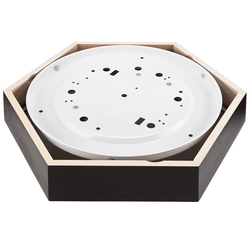 Plafonnier HEX 2xE27/60W/230V d. 43 cm pin wenge