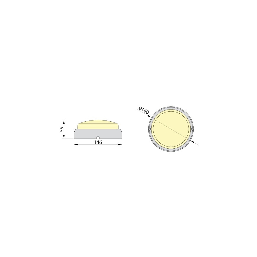 Plafonnier industriel FIDO LED/12W/230V IP65
