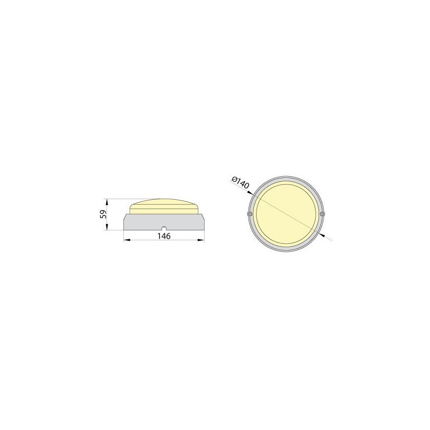Plafonnier industriel FIDO LED/12W/230V IP65