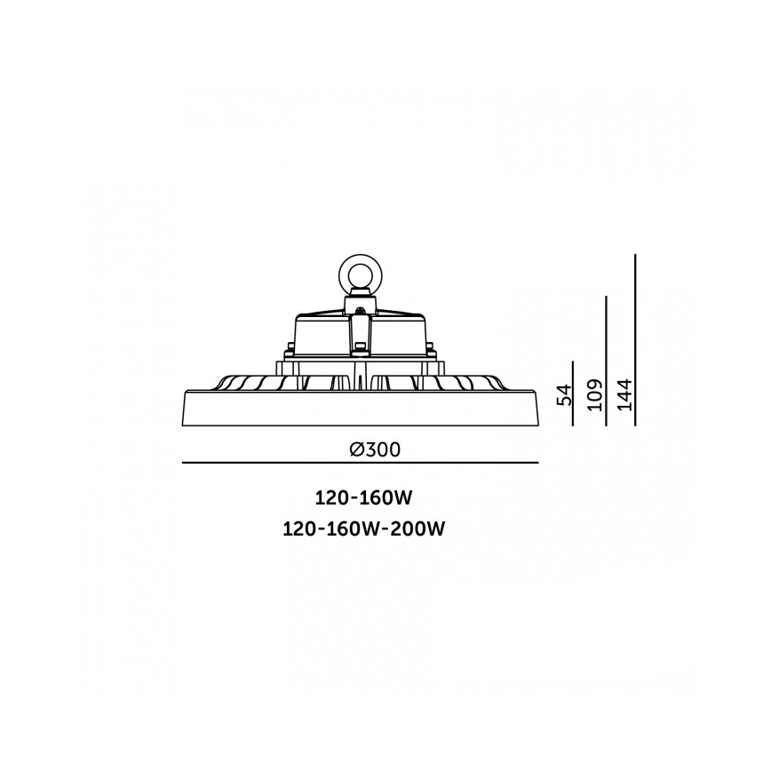 Luminaire industriel LED plafonnier RIO PRO HIGHBAY LED/120/160W/230V 4000/5000/6000K IP66