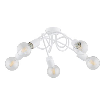 Plafonnier INTER 5xE27/15W/230V blanc