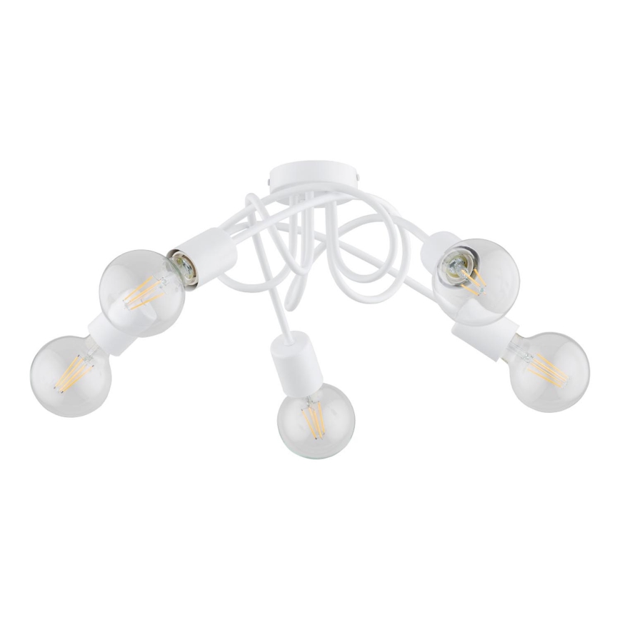 Plafonnier INTER 5xE27/15W/230V blanc