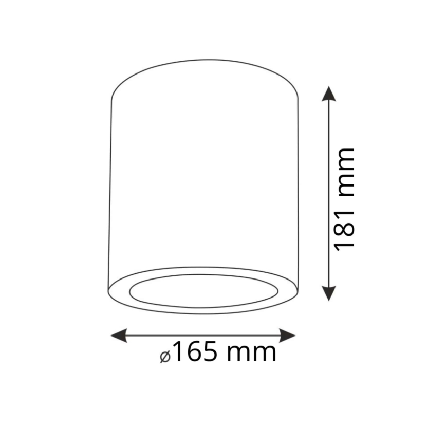 Plafonnier JUPITER 1xE27/20W/230V 181x165 mm